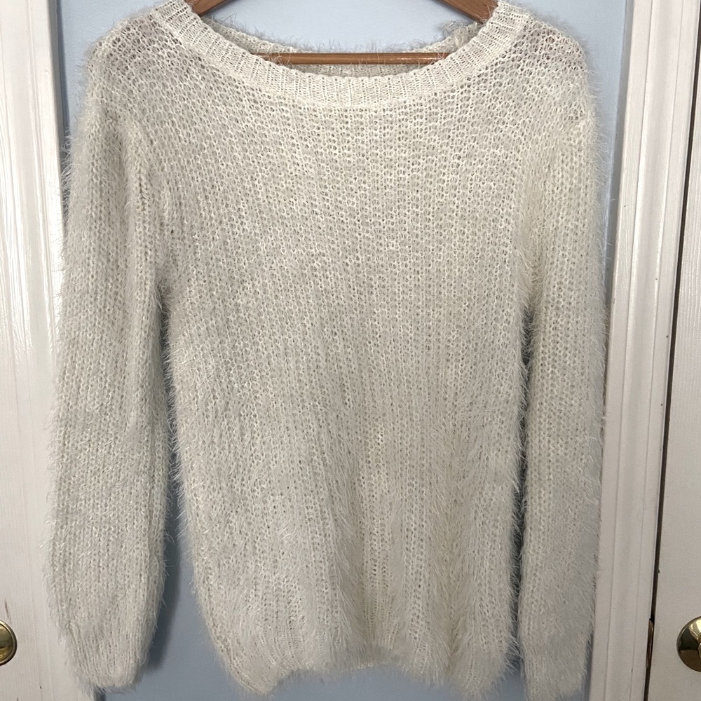 White Fluffy Sweater